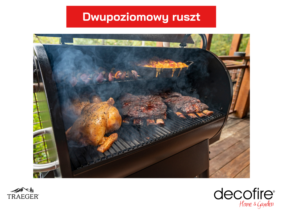 Dwupoziomowy ruszt ze stali pokrytej emalią porcelanową