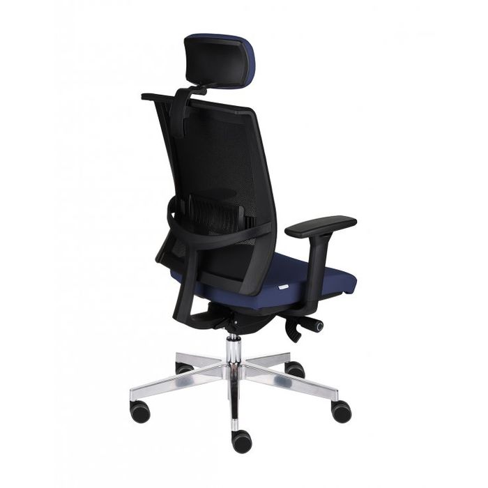 Fotel biurowy Grospol Level BS HD CHROM tkanina Bondai - 8 kolorów