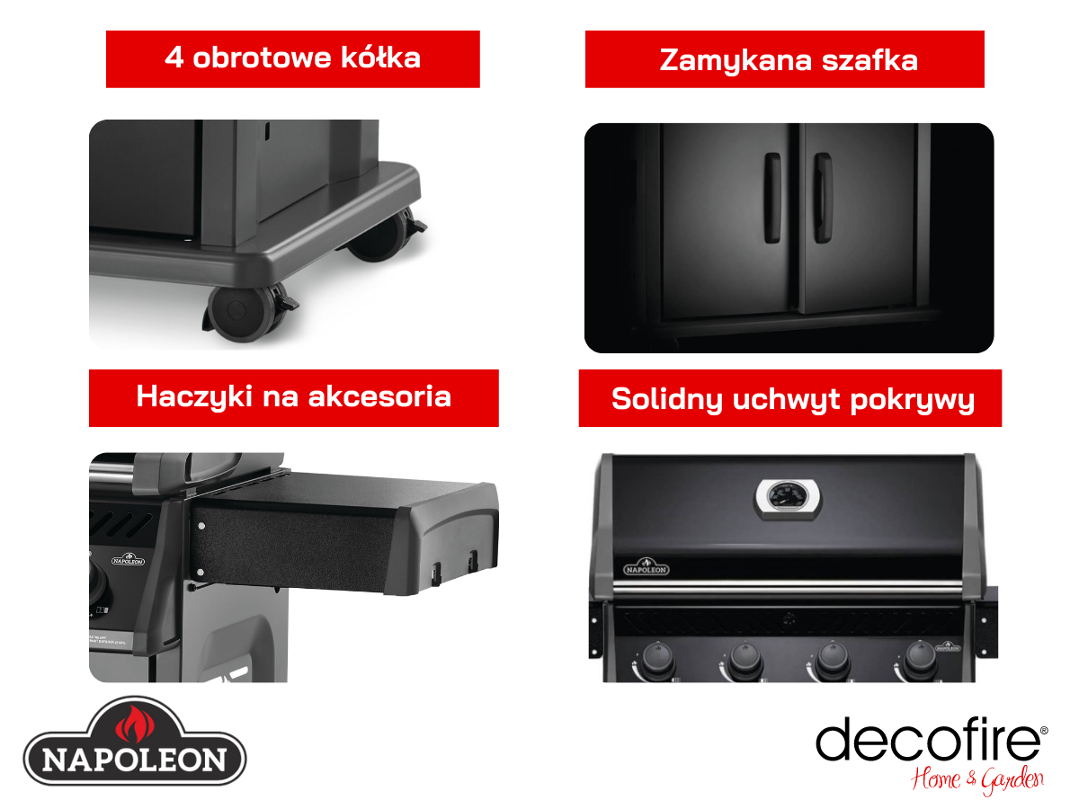 Dodatkowe udogodnienia w grillu Napoleon Rogue 525