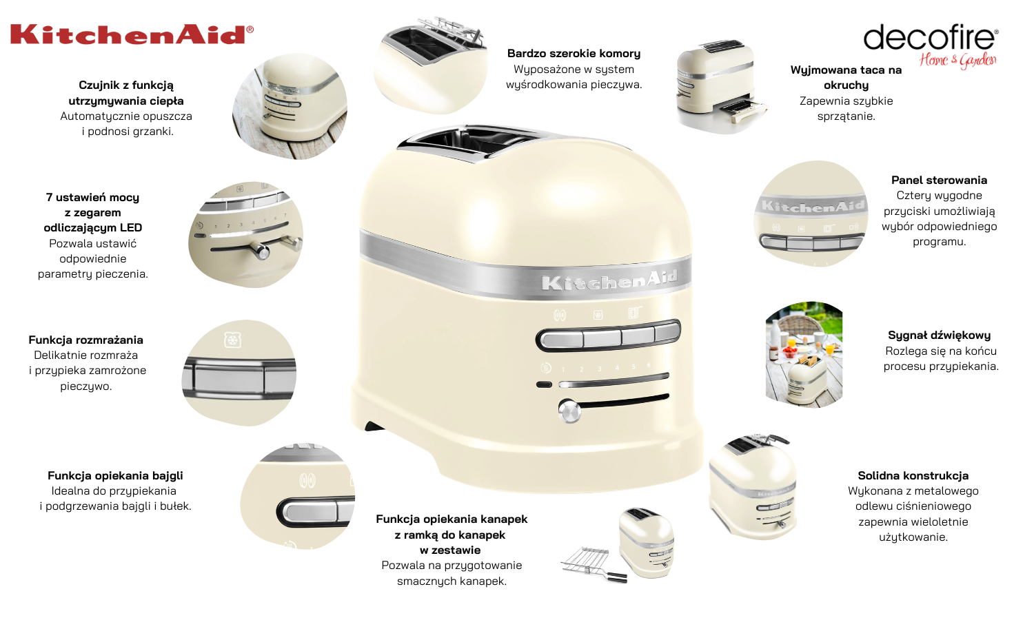 Toster 2 Artisan Almond Cream KitchenAid