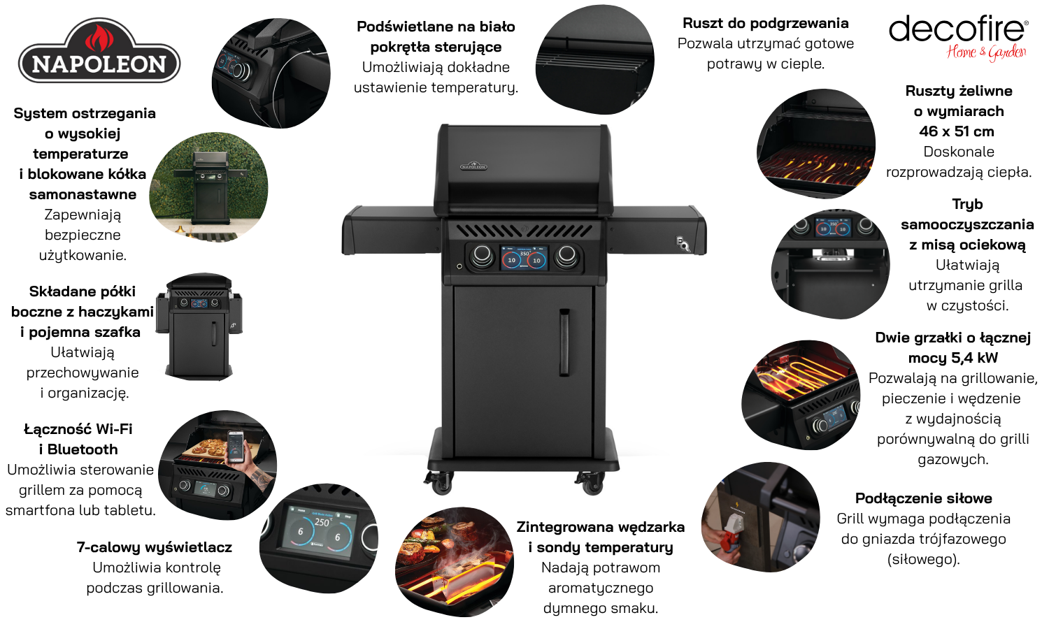 Grill elektryczny Napoleon Rogue EQ 365 Czarny Mat WIFI (REQ365MK-CE)