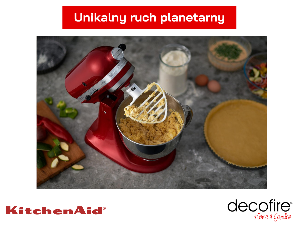 Mikser Artisan 5KSM185PS Candy Apple KitchenAid z rucehm planetarnym