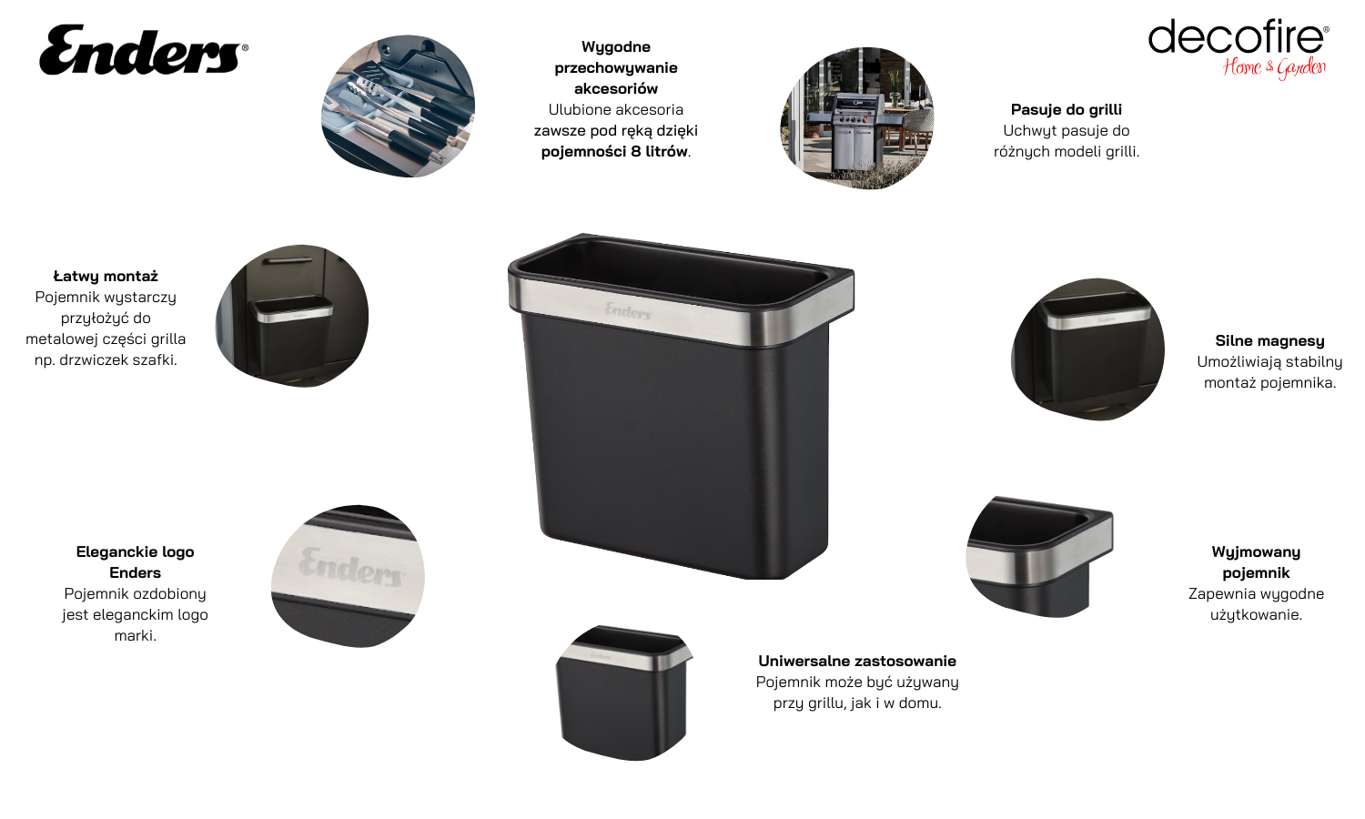 Uniwersalny magnetyczny pojemnik Enders (7715)