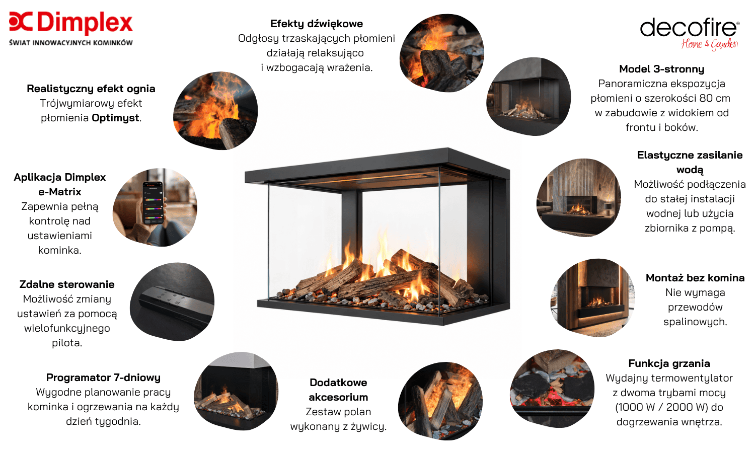 Dimplex kominek elektryczny e-MatriX 800-500 III