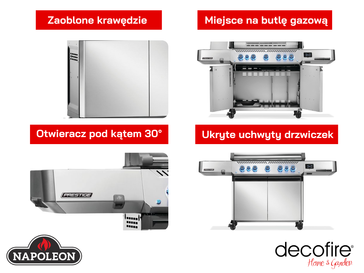 Dodatkowe udogodnienia w grillu gazowym Napoleon Prestige 500