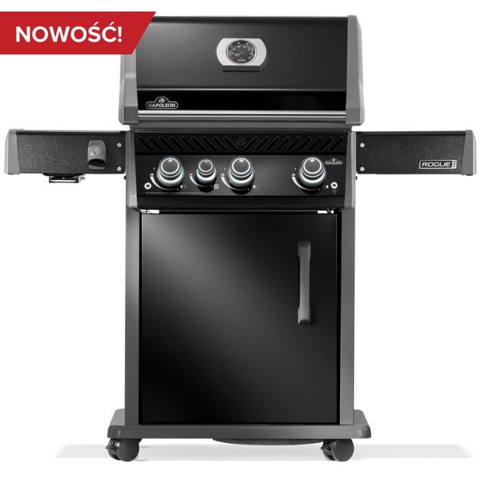 Grill gazowy Napoleon Rogue PRO 425 SIB z palnikiem bocznym na podczerwień czarny (RP425SIBPK-2-PL) ⭐ PROMOCJA! AKCESORIA W SUPER CENIE