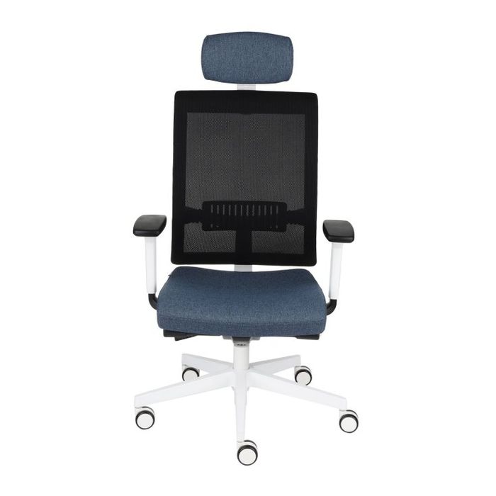 Fotel biurowy Grospol Level WS HD WHITE tkanina Bondai - 8 kolorów