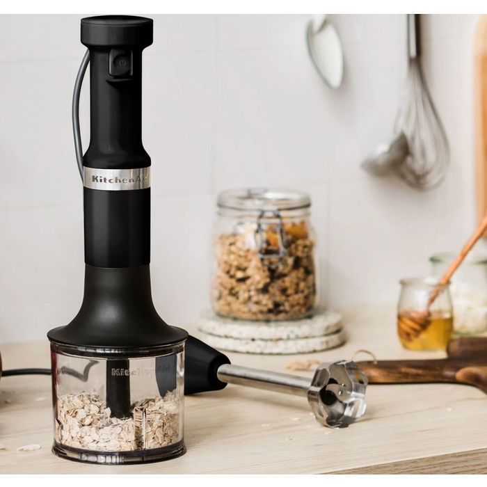 Blender ręczny z akcesoriami Matte Black KitchenAid (5KHBV83EBM)