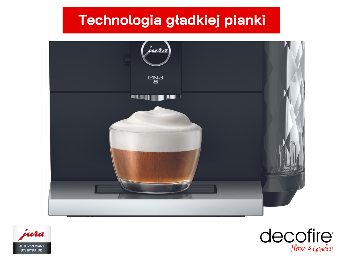 Ekspres do kawy Jura ENA 8 Full Metropolitan Black i porcja Cappuccino