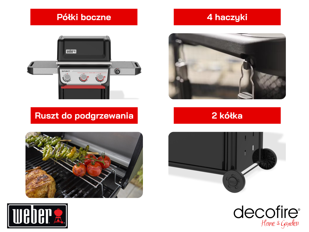 Dodatkowe udogodnienia w grillu gazowym Weber Spirit EX-325