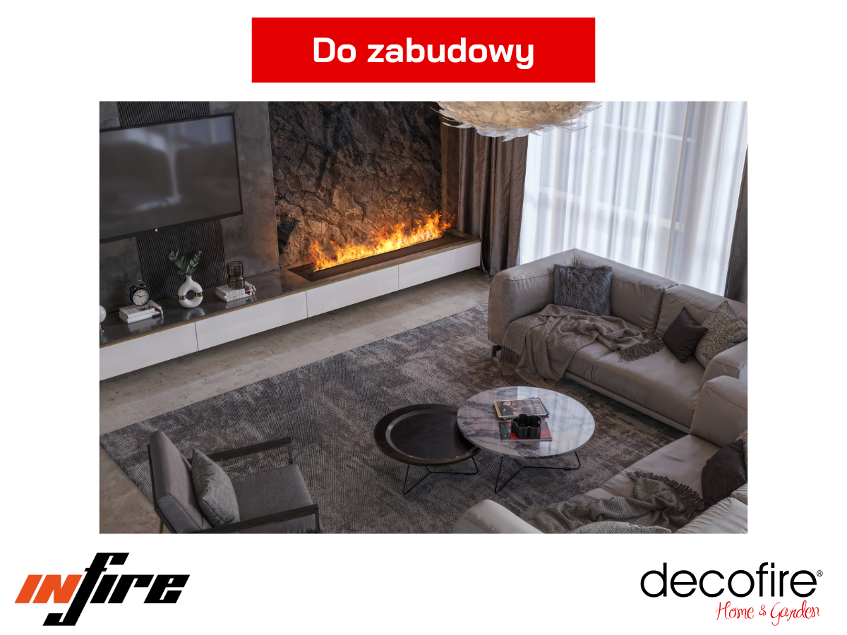 Kominek na parę wodną Infire Insert Invapo 1800 Multicolor – model do zabudowy