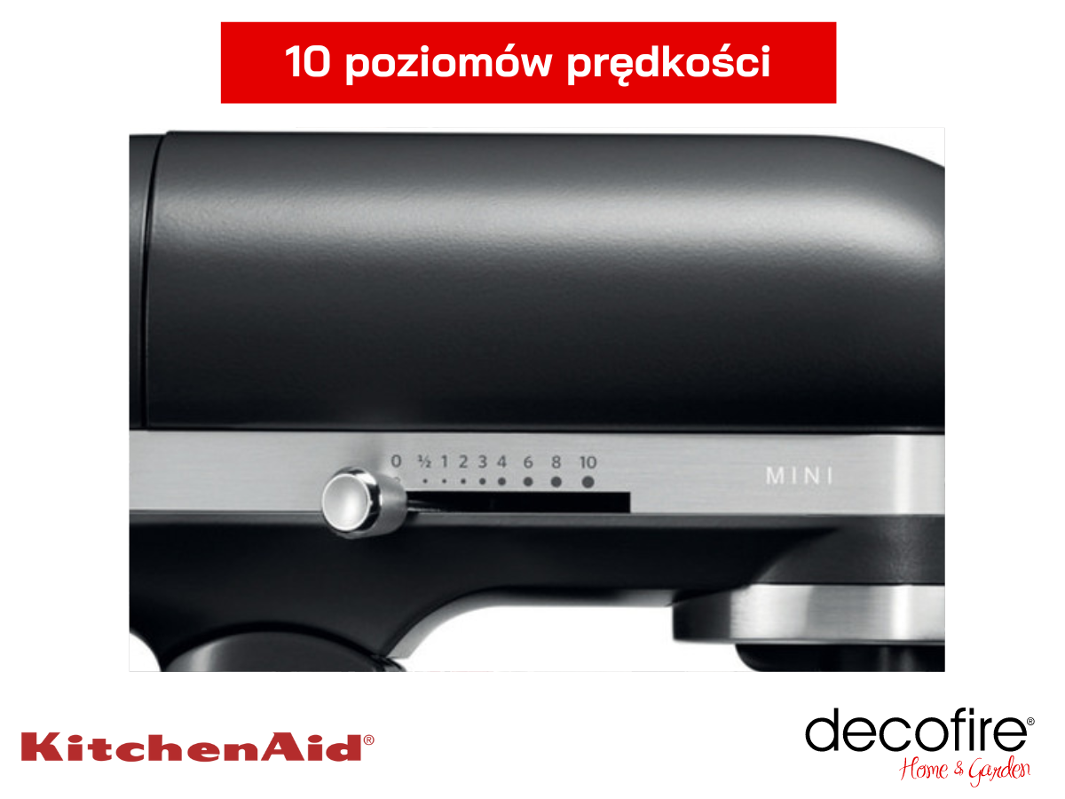 Poziomy prędkości w mikserze Mini Matte Black 3,3 l KitchenAind