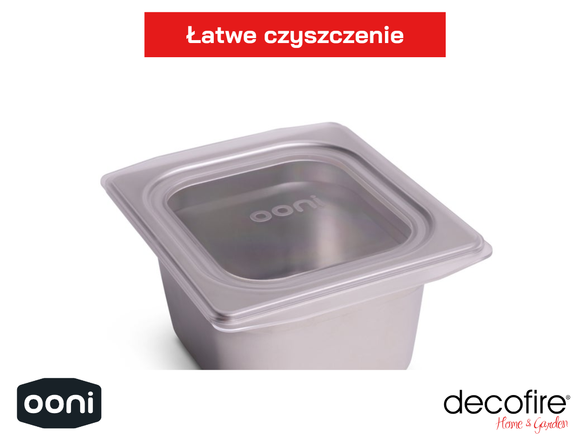 Duży pojemnik do stacji na dodatki do pizzy Ooni – łatwy do czyszczenia