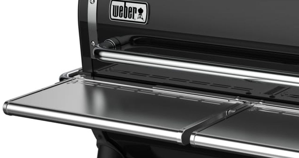 Składane przednie półki ze stali nierdzewnej - pasują do grilli SmokeFire EX6 Weber (7003)
