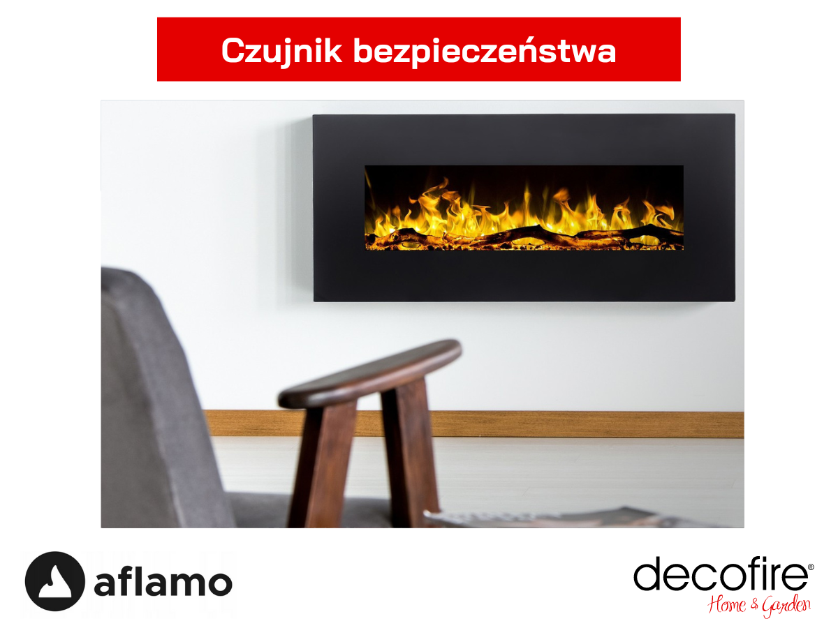 Kominek elektryczny Aflamo Albion z czujnikiem bezpieczeństwa
