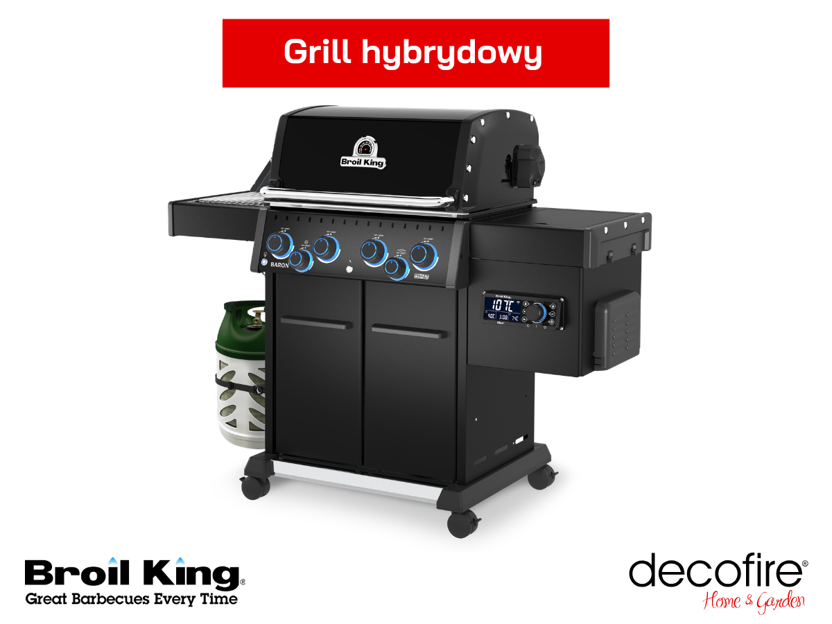 Grill hybrydowy z modułem pelletowym w zestawie 