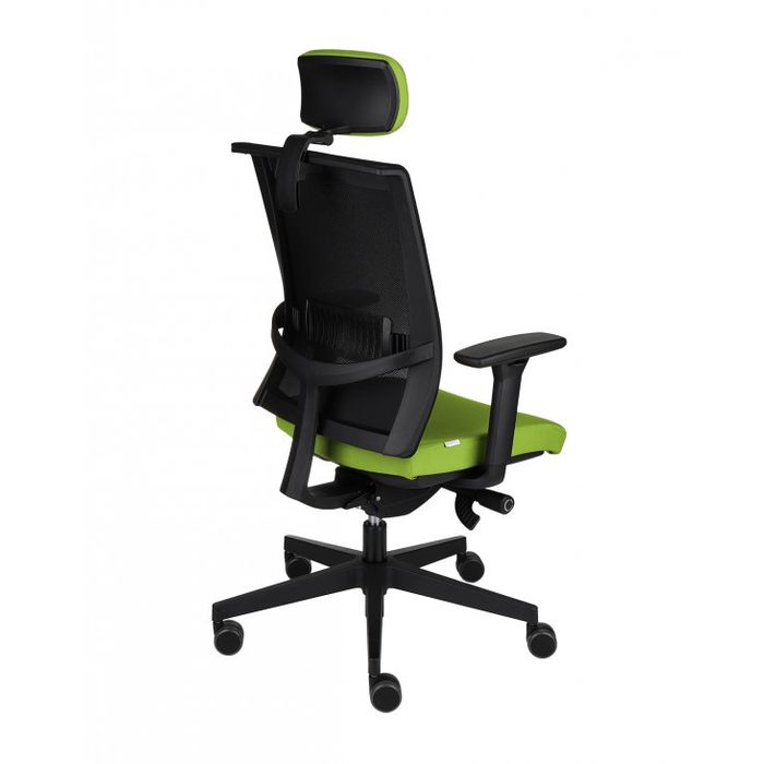 Fotel biurowy Grospol Level BS HD BLACK tkanina Flex - 8 kolorów