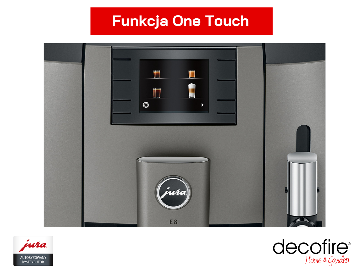Ekspres Jura E8 Dark Inox EB z funkcją One Touch