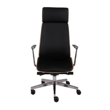 Grospol Fotel biurowy Moon Wood HD AL1 chrome tkanina Hygge - 8 kolorów