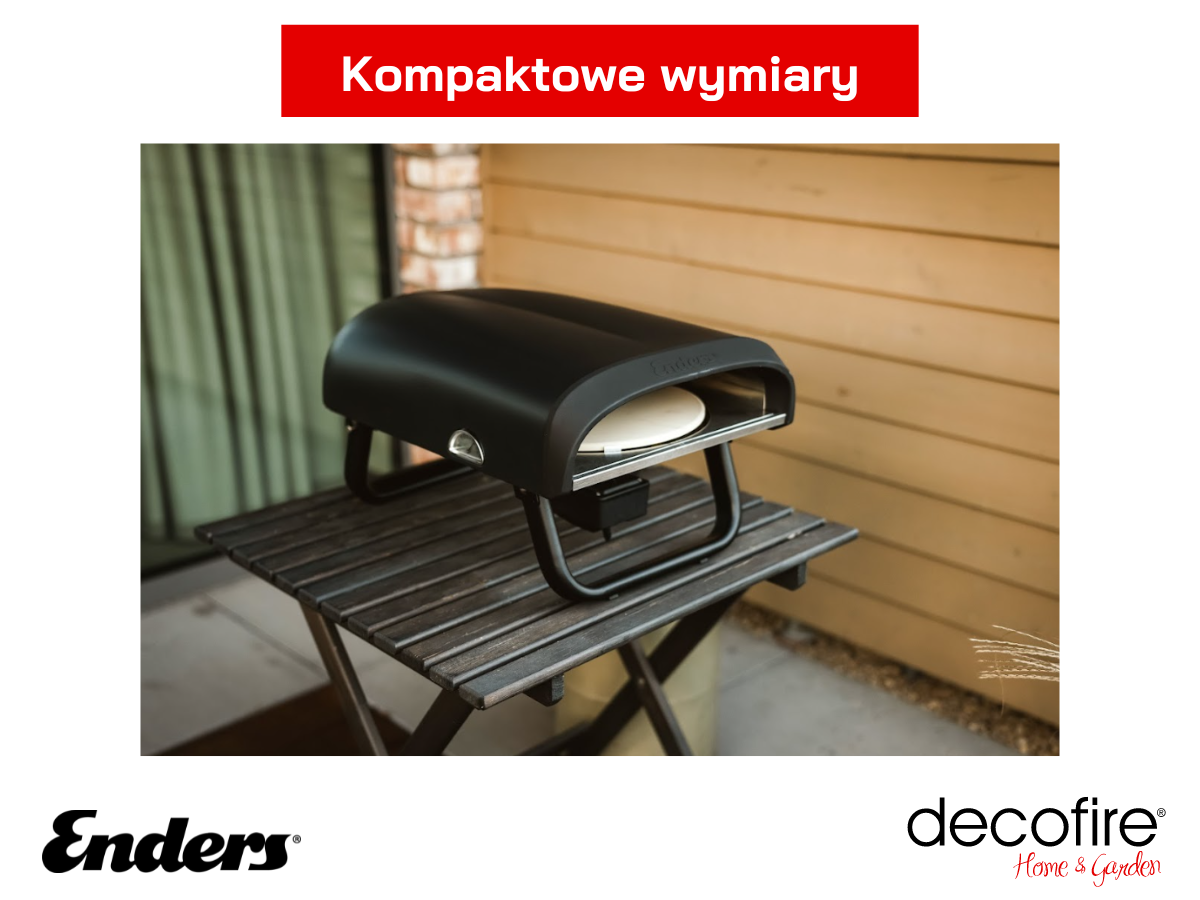 Kompaktowe wymiary pieca do pizzy Paco Rotate Enders