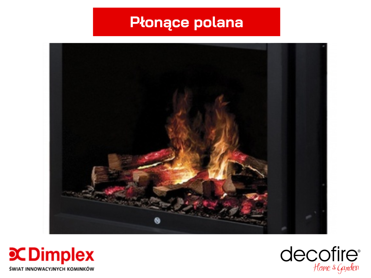 Dimplex wkład kominkowy Albany – płonące polana