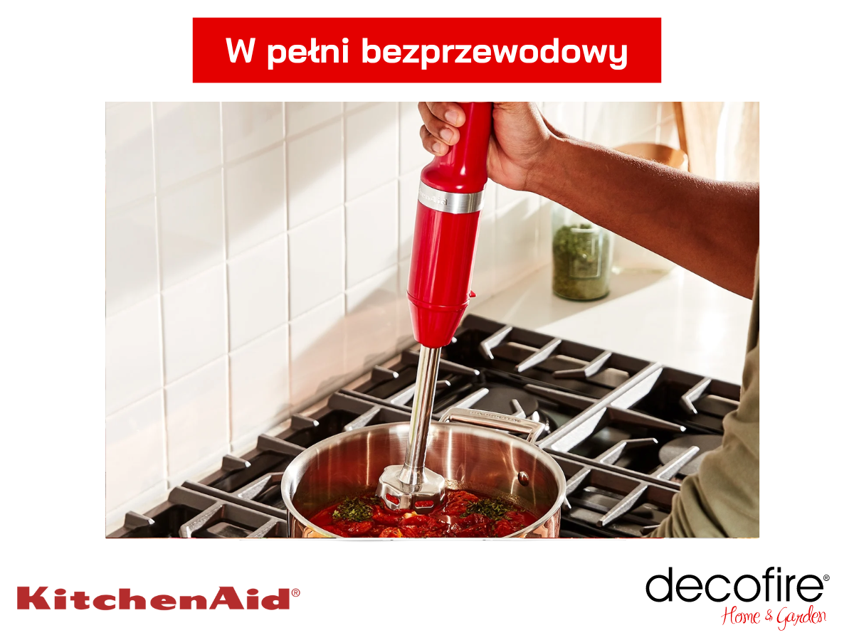 W pełni bezprzewodowy blender ręczny Empire Red KitchenAid