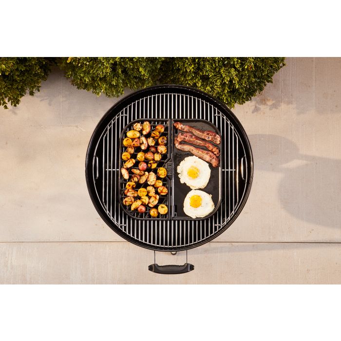 Gourmet BBQ System - Wkład GBS 2 w 1 płyta żeliwna Griddle z żeliwnym rusztem Sear Grate Weber (8858)