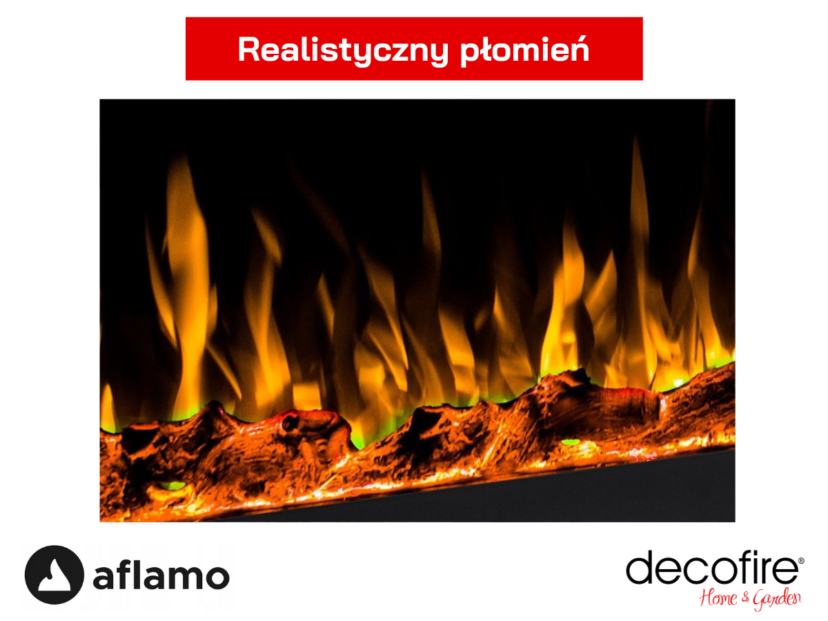 Kominek elektryczny Aflamo Diamond realistyczny płomień