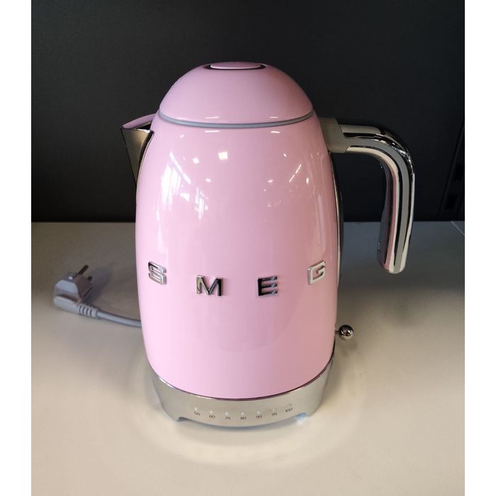 EKSPOZYCJA - Czajnik z regulacją temperatury 1,7L  50's style Pastelowy róż Smeg (KLF04PKEU) - OUTLET