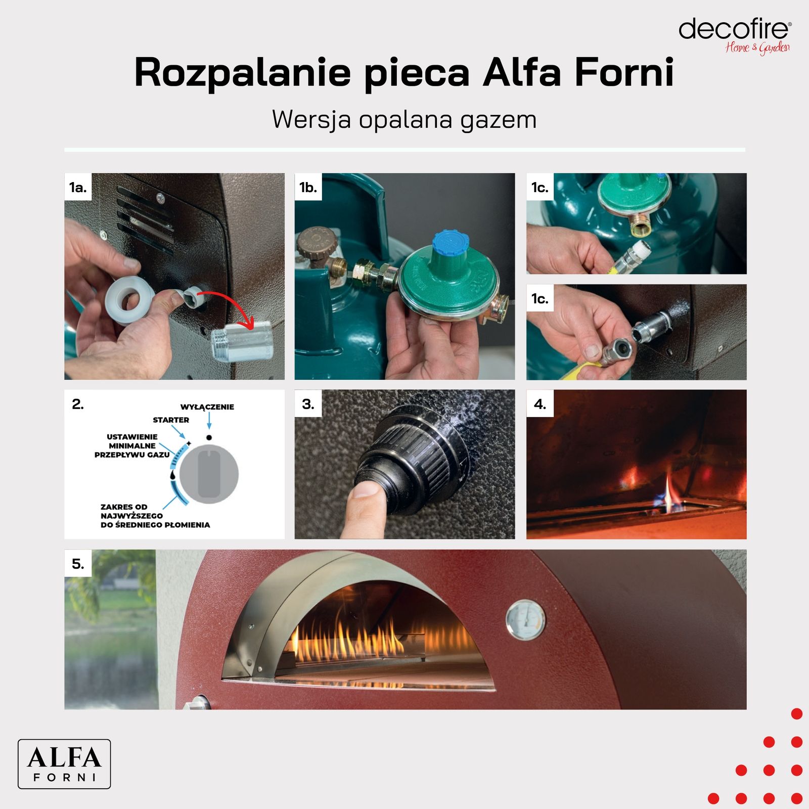 Rozpalanie pieca gazowego Alfa Forni