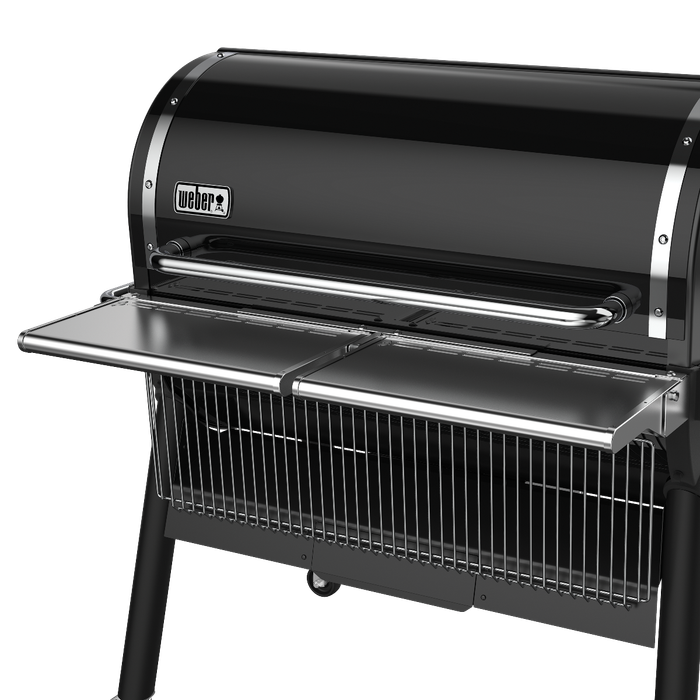 Składane przednie półki ze stali nierdzewnej - pasują do grilli SmokeFire EX6 Weber (7003)