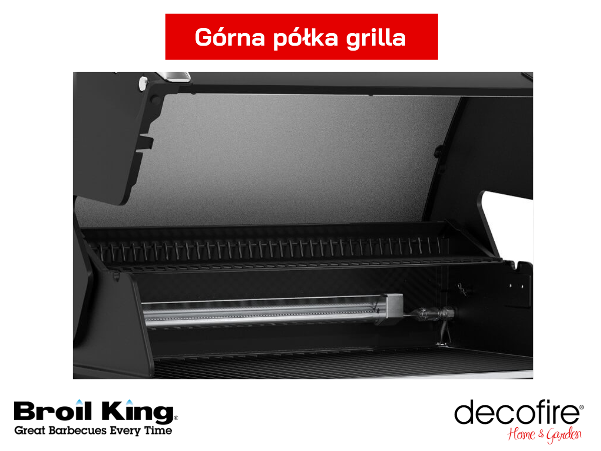 Górna półka w grillu gazowym Baron 490 Shadow Broil King