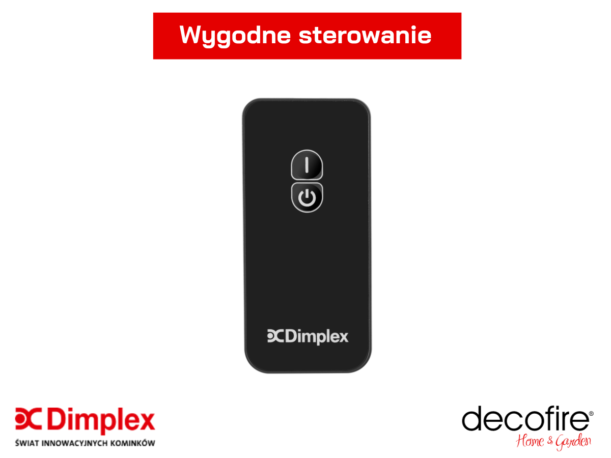 Dimplex kominek elektryczny Torn 64 – wygodne sterowanie