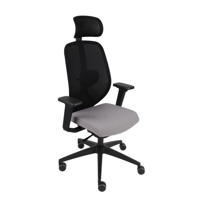 Grospol Ergonomiczny fotel biurowy 4U BS HD black tkanina Hygge - 8 kolorów