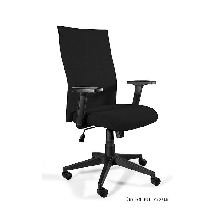 UNIQUE Fotel biurowy BLACK ON BLACK PLUS (W-93A-P-LF) tkanina LF – 6 kolorów 