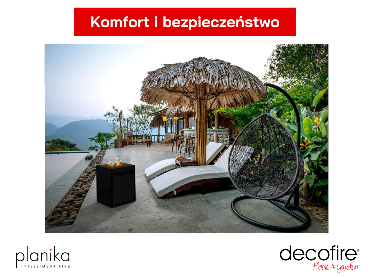 Kominek gazowy Planika Square bezpieczeństwo