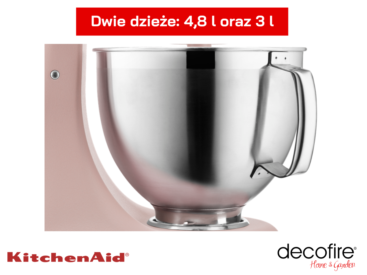 Dwie dzieże miksera Artisan 5 Feather Pink 4,8 l KitchenAid