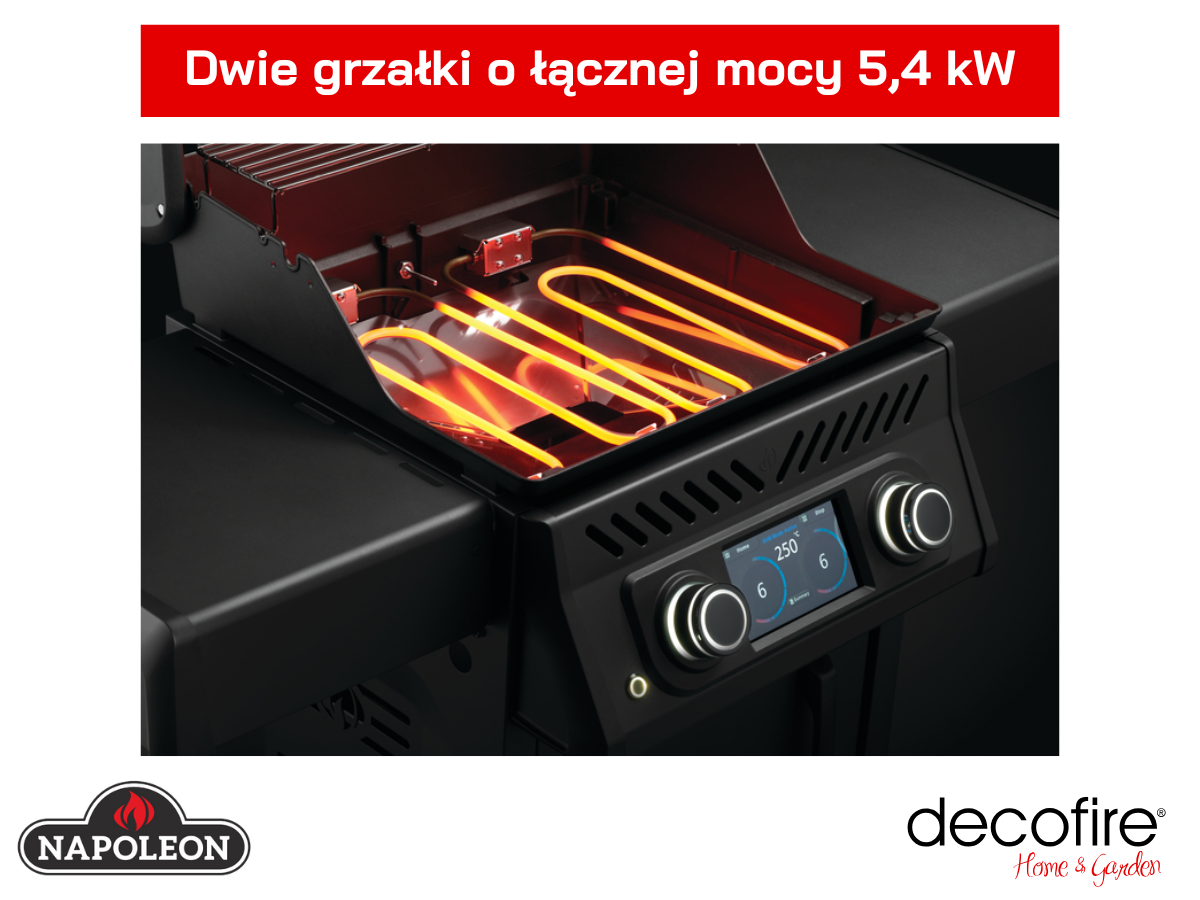 Dwie grzałki o łącznej mocy 5,4 kW