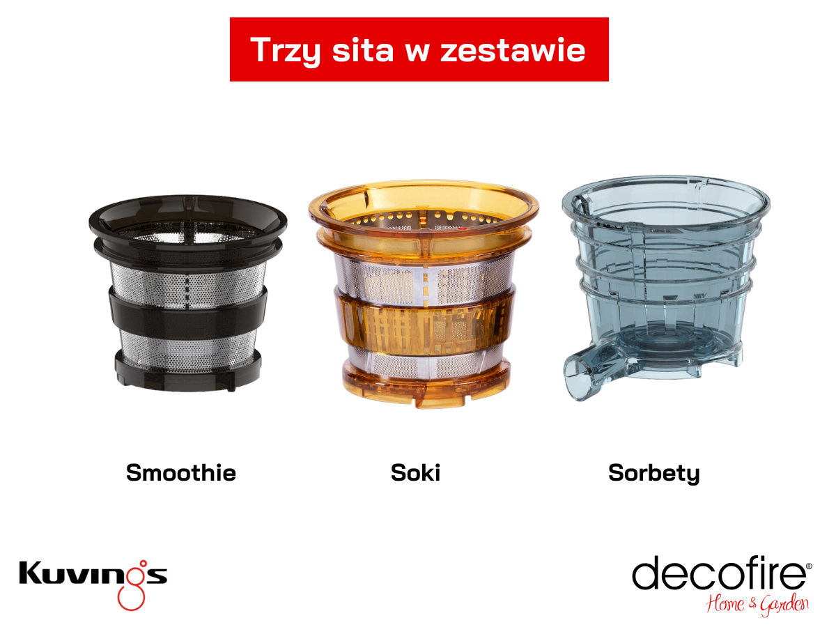 Trzy sita w zestawie