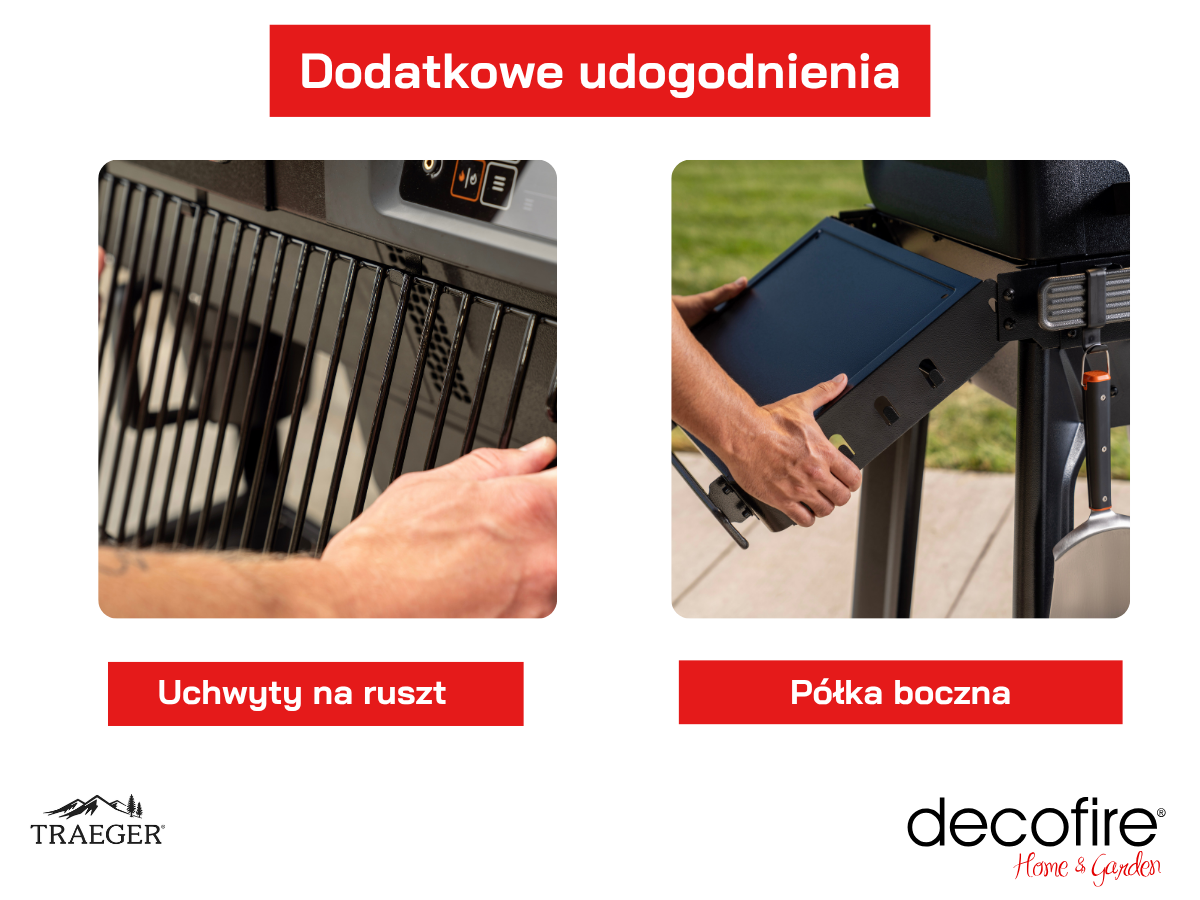 Udogodnienia w grillu na pellet Woodridge PRO Traeger