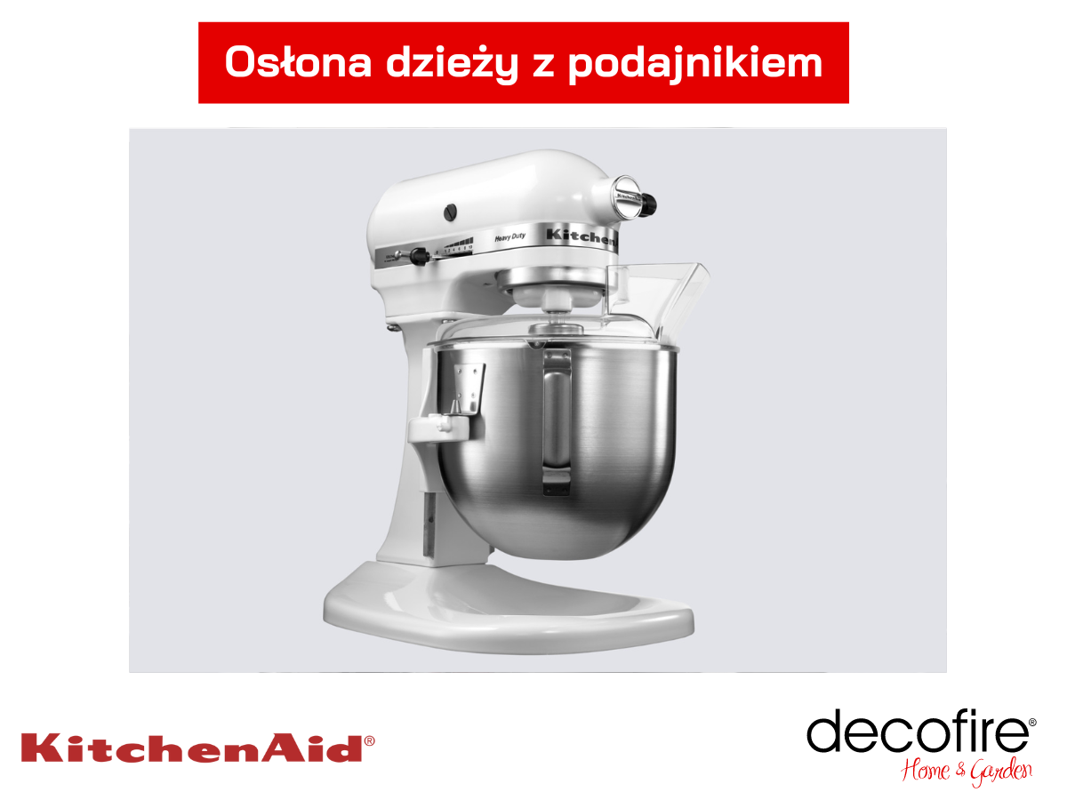 Osłona dzieży z podajnikiem w mikserze Heavy Duty 5 White