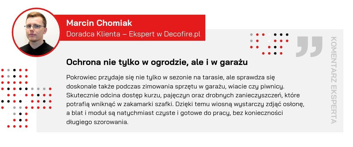 Pokrowiec przeciwdeszczowy Premium dla Uniq Kitchen Platform 1 (5729) cytat eksperta