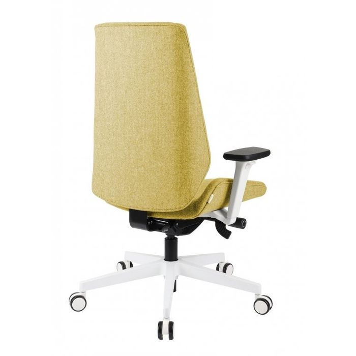 Grospol Fotel biurowy Moon W white tkanina Flex - 8 kolorów