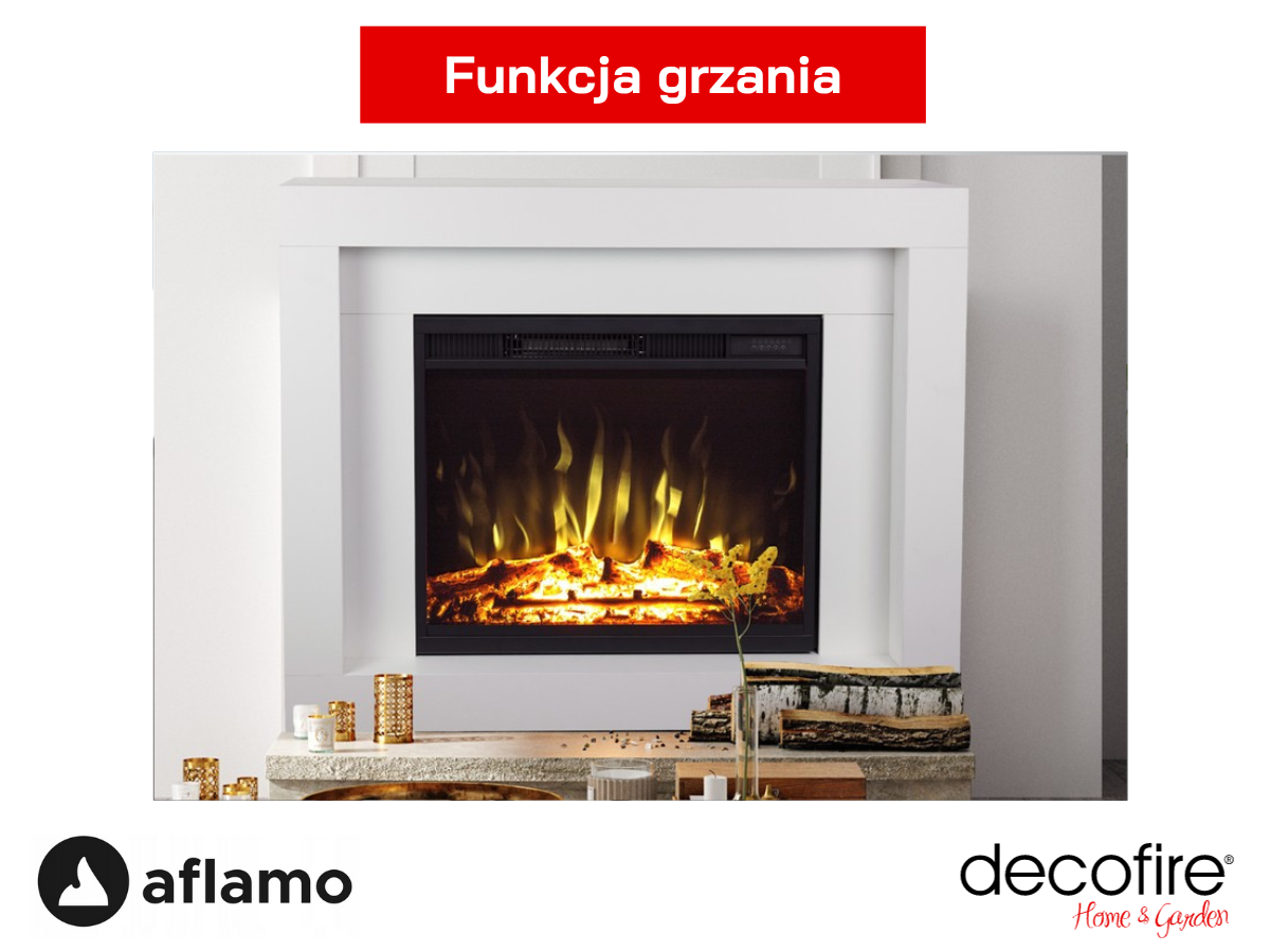 Kominek elektryczny Aflamo Duke z funkcją grzania