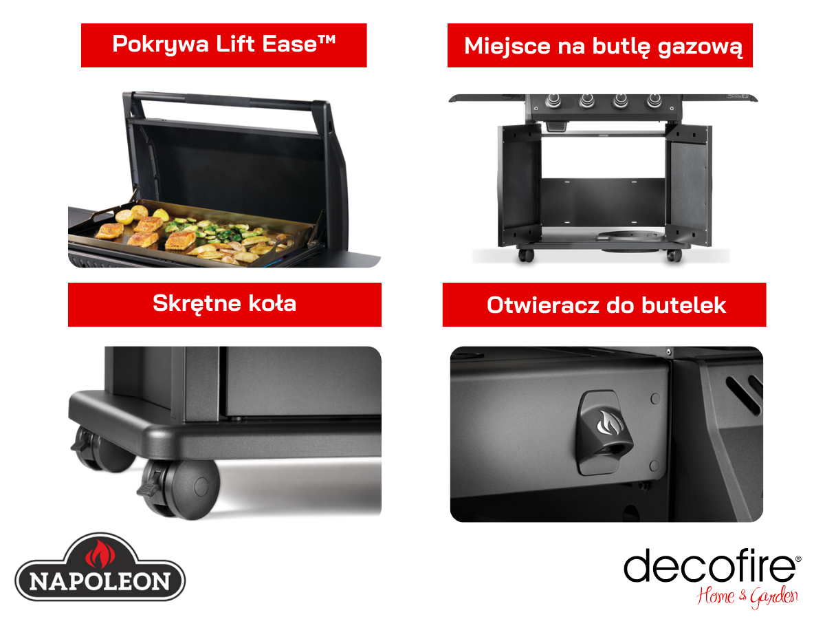 Udogodnienia w grillu Napoleon Phantom Rogue PRO Plancha