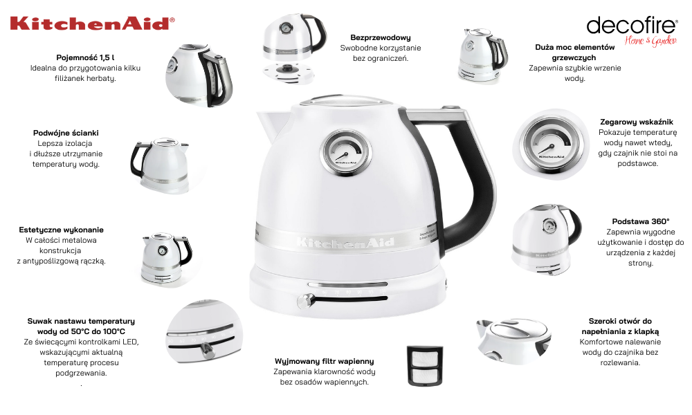 Czajnik Artisan 1,5 l Frosted Pearl KitchenAid