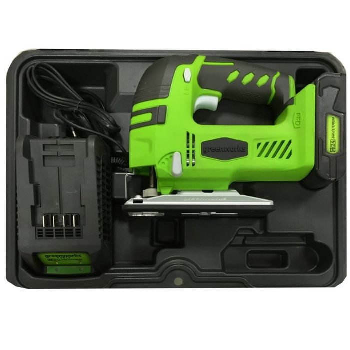 Greenworks Wyrzynarka akumulatorowa 24V + Akumulator 2Ah + Ładowarka (3600007)