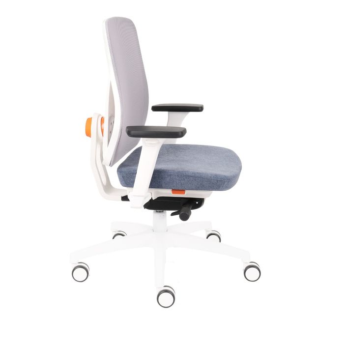 Grospol fotel dla dzieci ErgoJunior WS white / grey / black tkanina Cura - 8 kolorów