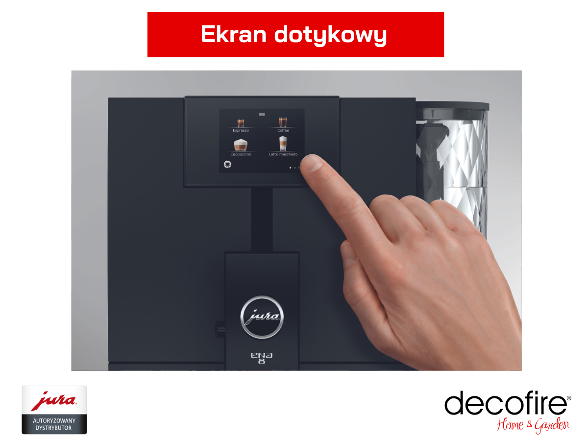 Ekspres do kawy Jura ENA 8 Full Metropolitan Black z ekranem dotykowym