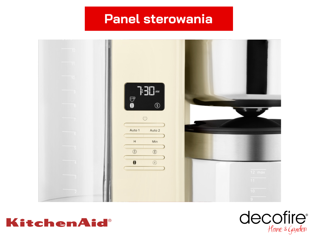 Panel sterowania w ekspresie przelewowym KitchenAid